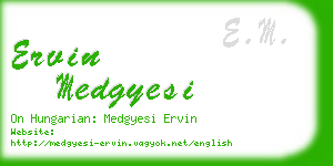 ervin medgyesi business card